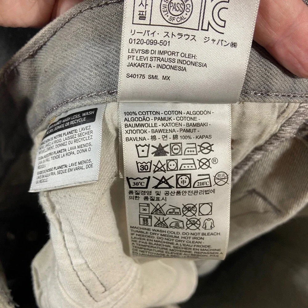 Levi's 501XX Jeans 38x34 Gray Faded Wash Button Fly Straight Leg Denim double x